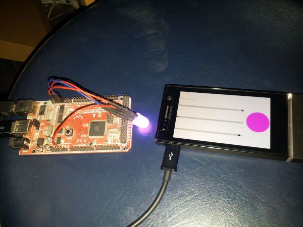 ANDROID+ARDUINOADK+RGB led