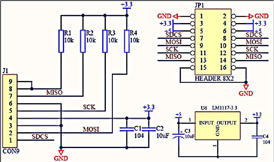 شماتیک Arduino SD Card Logging Shield