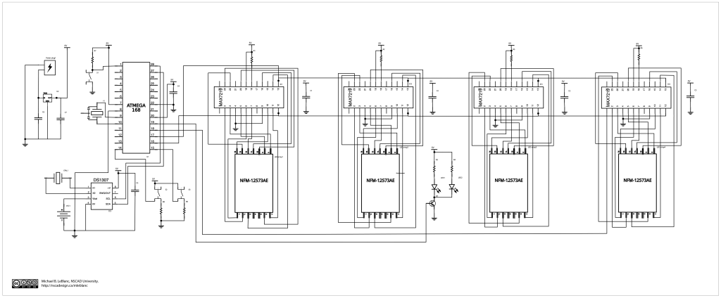 Schematic digital clock