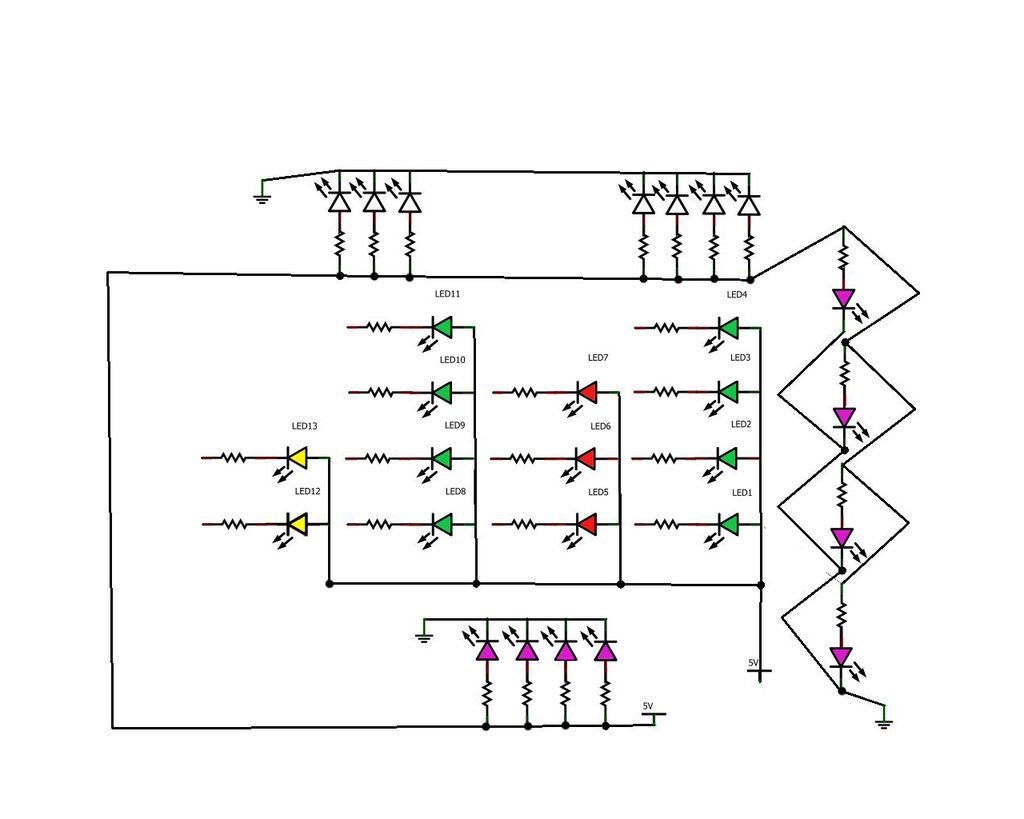 Arduino Binary Clock circuit