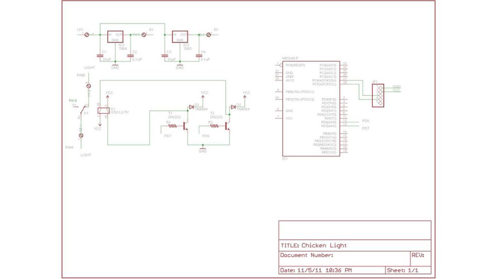 Arduino Chicken Light Timer Schematic 1