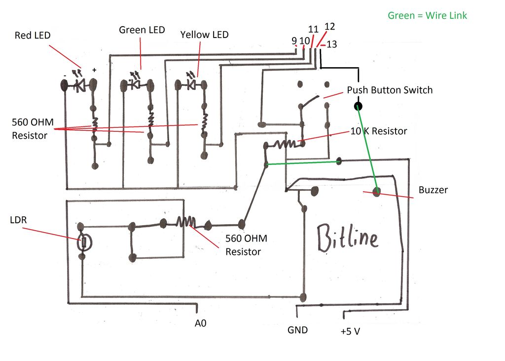 شماتیک Arduino Laser Security Shield