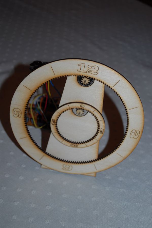Arduino Laser cut gear clock