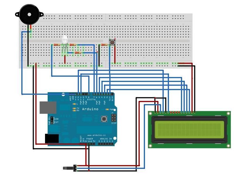 Arduino Time Tester circuit