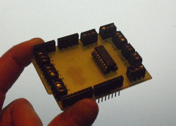 Arduino stepper motor and servos shield