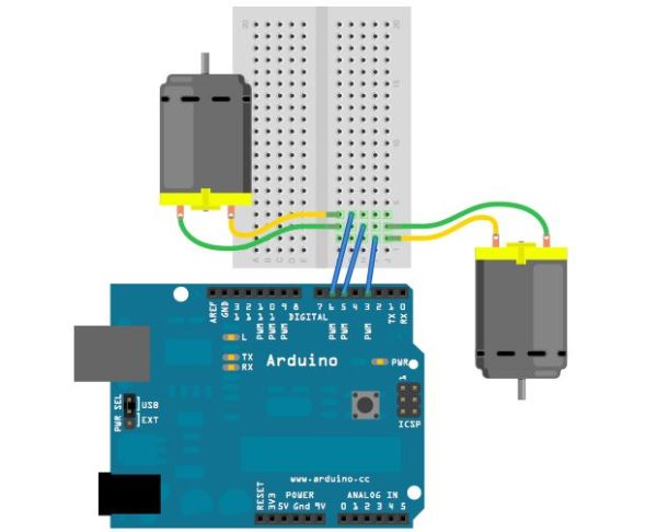 motor control for the arduino circuit