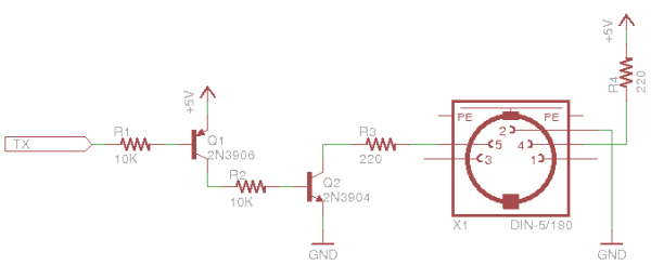 شماتیک پدال ولوم آردوینو MIDI