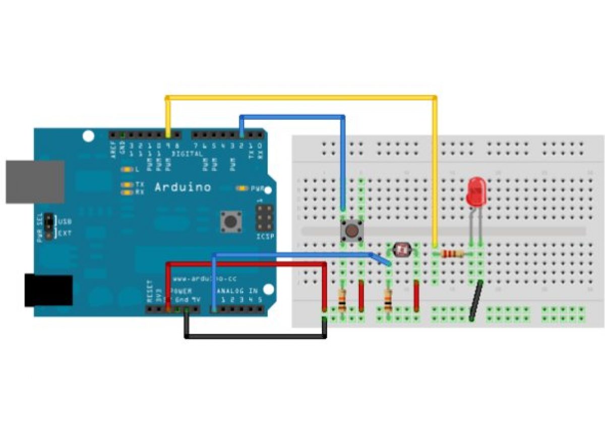 Https arduino cc. While ардуино. Arduino кнопка и светодиод. Цикл loop Arduino. Схема подключения кнопки к ардуино.