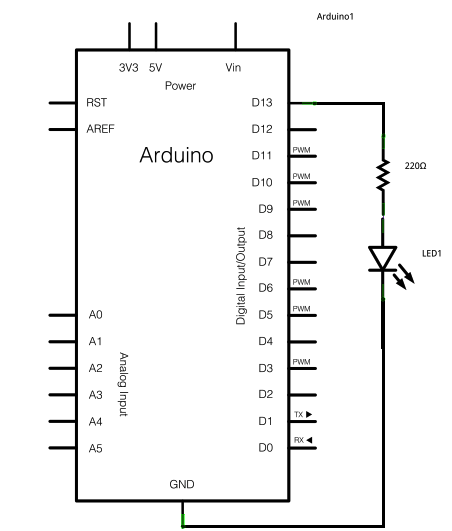 Physical Pixel using Arduino schematic