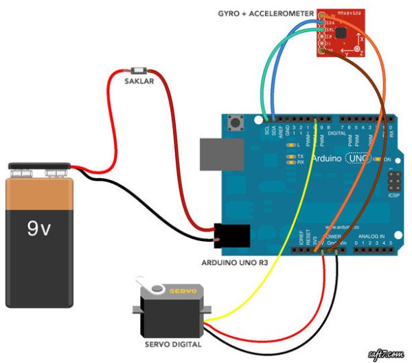 Arduino Gyro Camera circuit