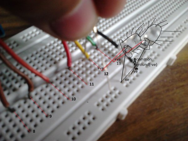 Arduino led pendulum circuit