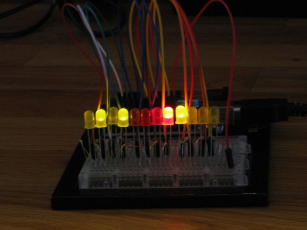 Binary metric clock using Arduino