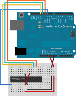Shrunk The Arduino schematic