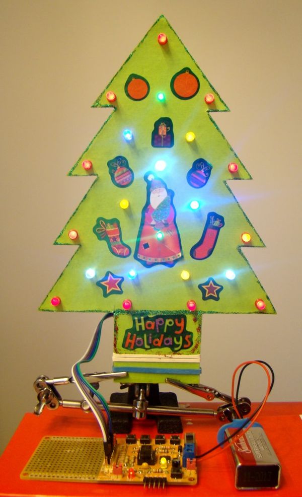 Making a mini LED Christmas tree