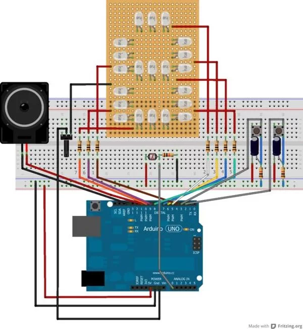 Making the circuit on breadboard
