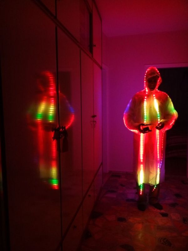 The LED Strip Jellyfish Costume with Arduino