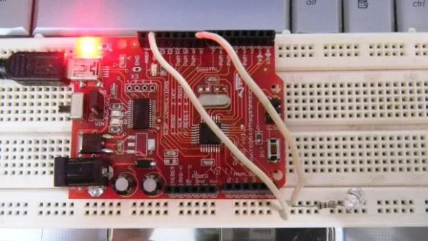 To blink LED from mobile phone or iPod or another computer via WiFi