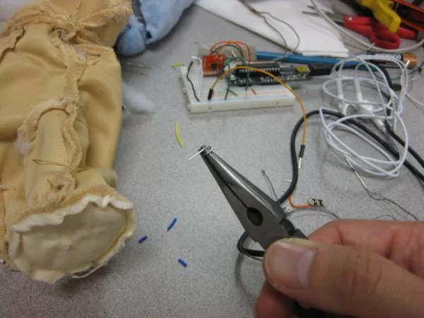 Sew in lights for feet