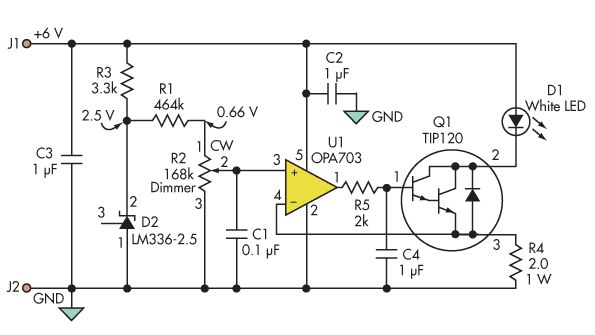 Current Source For LED Microscope Illuminator Provides Full Spectrum Light