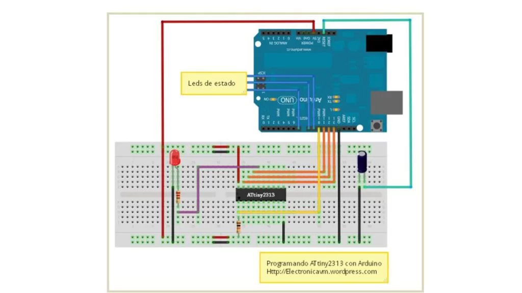 Programming a ATtiny2313 with Aceduino circuit