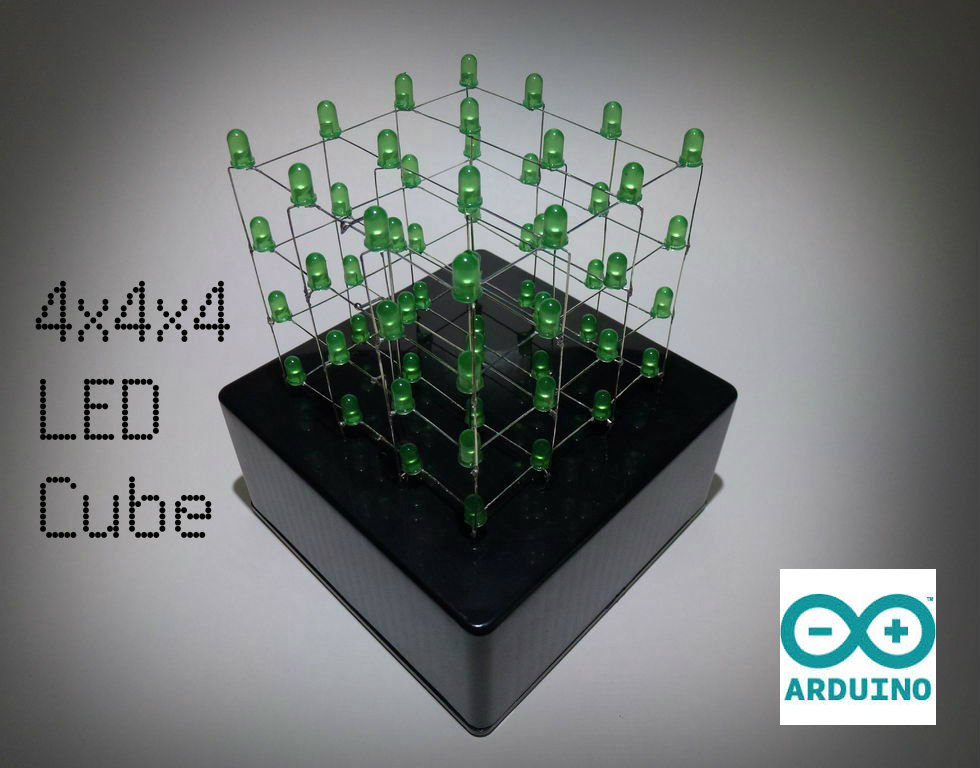 4x4x4 LED Cube (Arduino Uno)