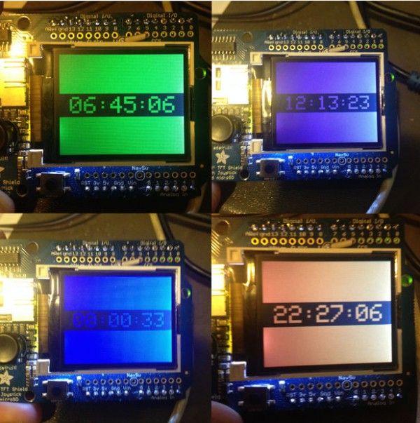 Arduino TFT Color Clock