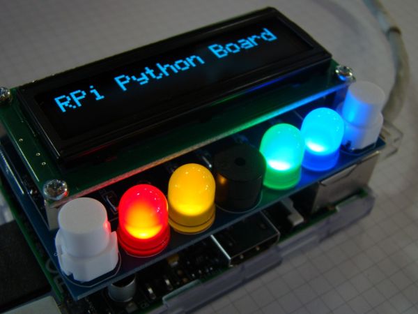 RPi Board, a board to learn Python with the Raspberry Pi