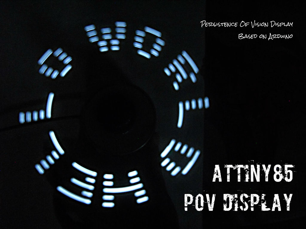 ATtiny85 POV Display using arduino