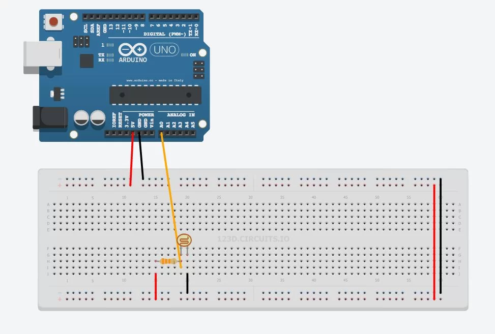 Arduino, Sensors, and MIDI circuit