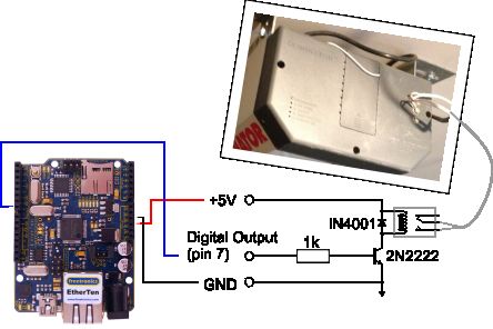 Arduino WiFi Garage Door Opener circuit