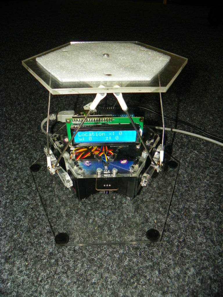 Arduino controlled Rotary Stewart Platform