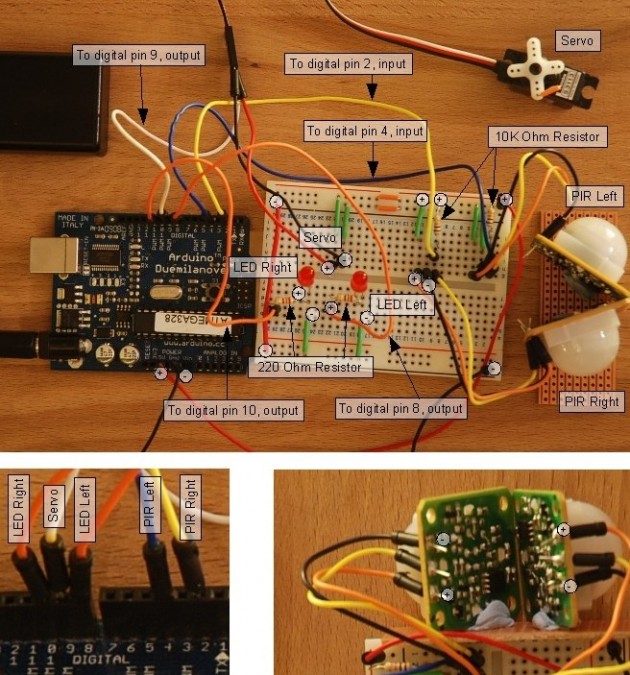 Arduino – (Very) Basic motion tracking with 2 PIR sensors