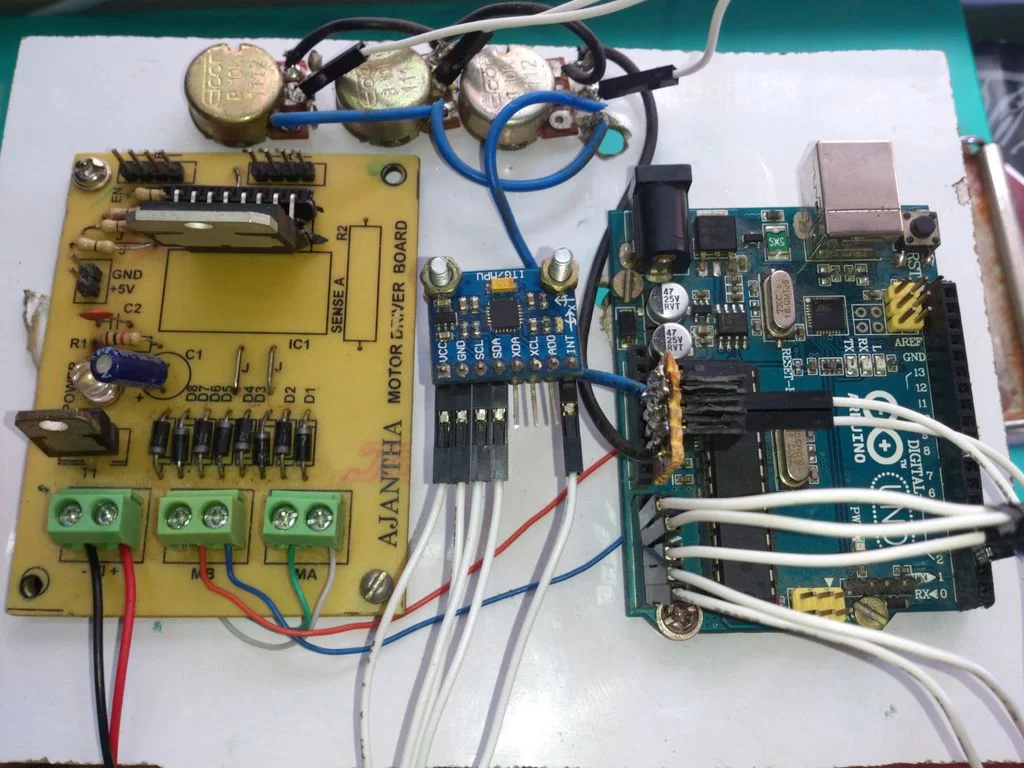 Balancing Instructable Robot using arduino circuit