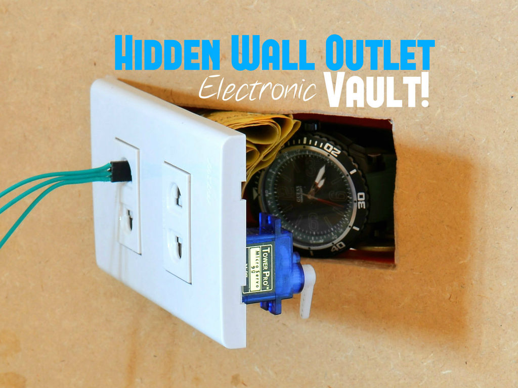 Hidden Wall Outlet Safe Arduino Lock using arduino