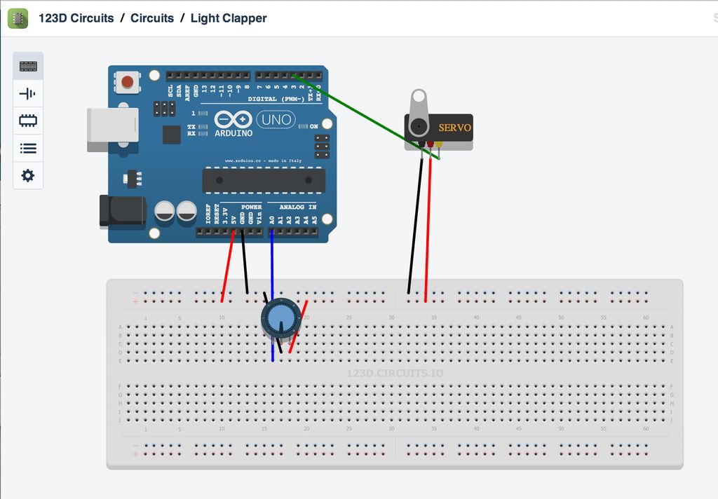 Light Clapper using arduino circuit