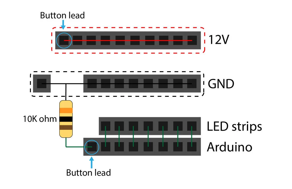 Light-Up Disco Table using Arduino circuit