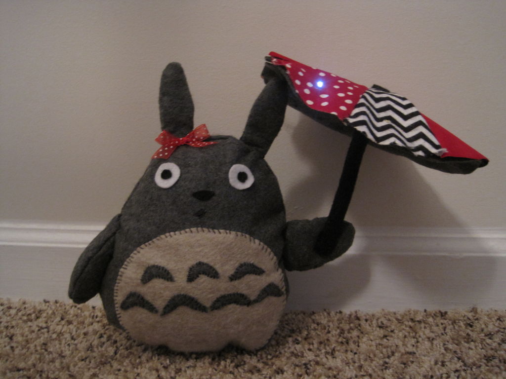 LilyPad Arduino Totoro Plush with Umbrella