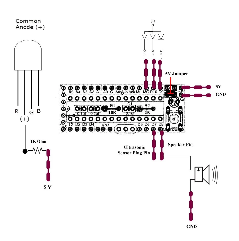 Theremin Toy using Arduino circuit