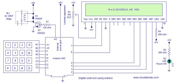 Digital Code Lock using Arduino with LCD Display