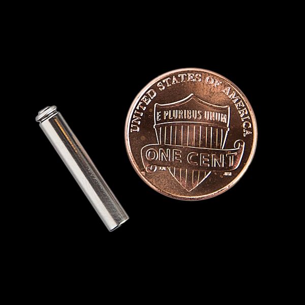 Tiny pin shaped Lithium Ion battery