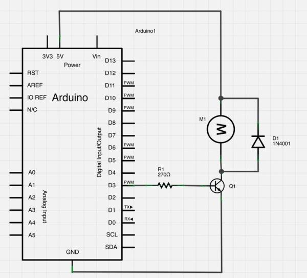 Arduino Lesson 13. DC Motors Diagram