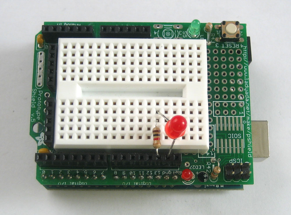 Breadboard and LEDs