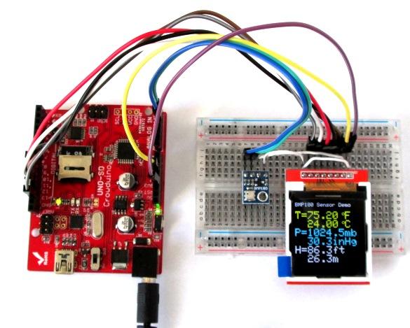 Interfacing BMP180 temperature and pressure sensor on Arduino UNO