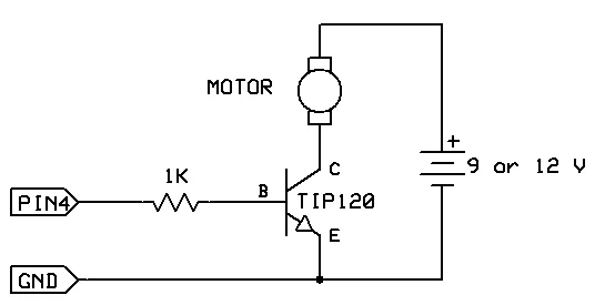 MOTOR SWITCH LED circuit
