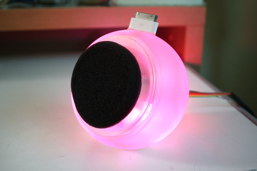 RGB flashing iPod dock from an old speaker