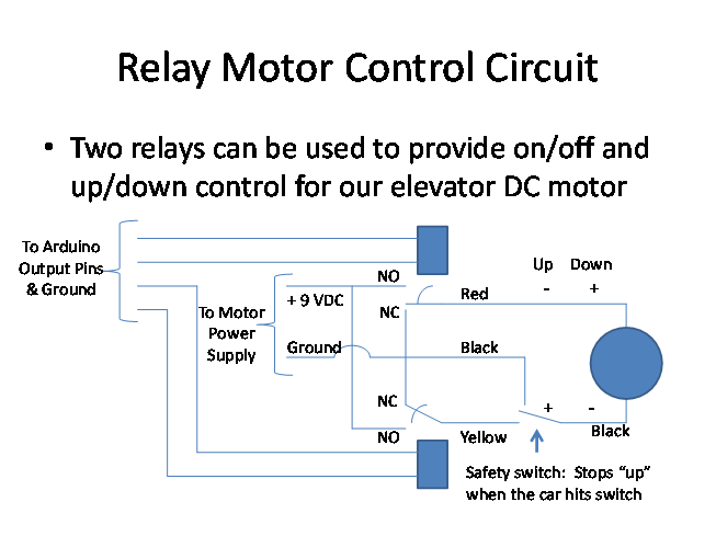 Relay Motor Control Circuit schematic