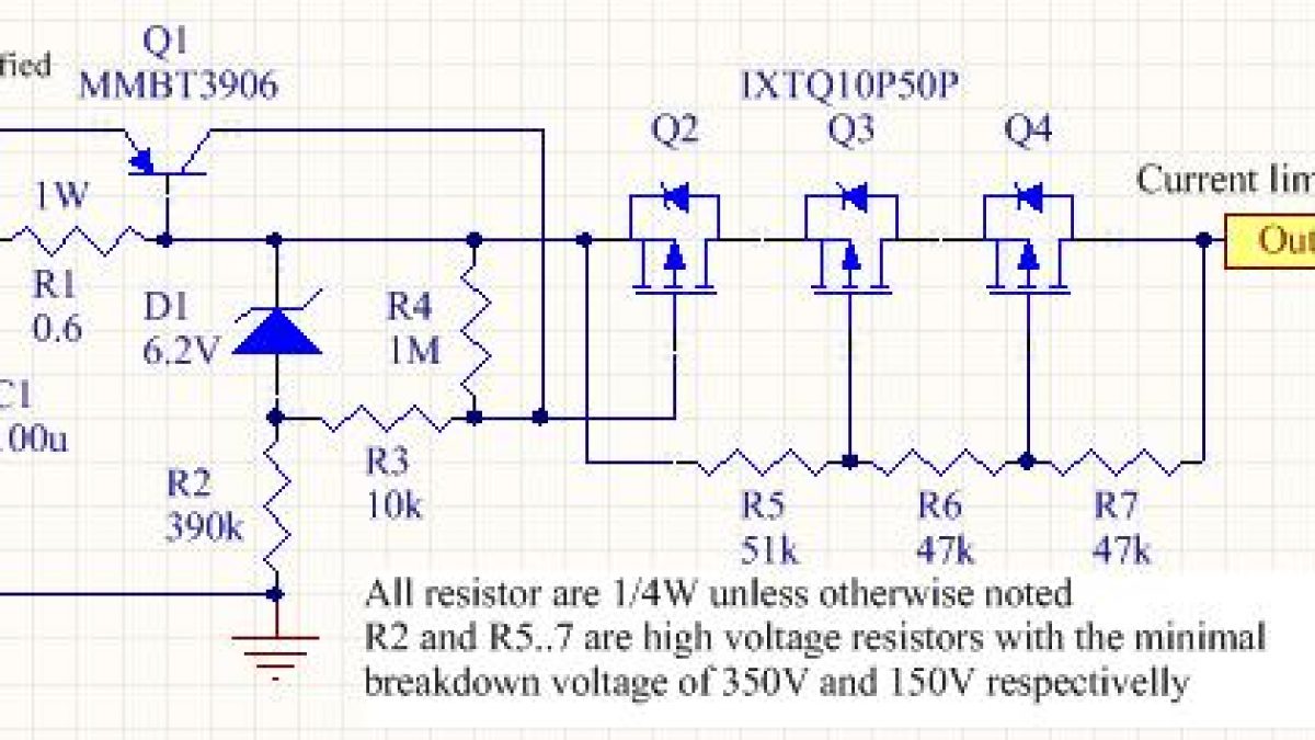 Limited output. Зарядное constant current constant Voltage. Constant current load circuit. High Voltage Power Supply Assembly. Current limit MOSFET.