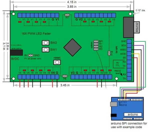 16X PWM LED Fader Board