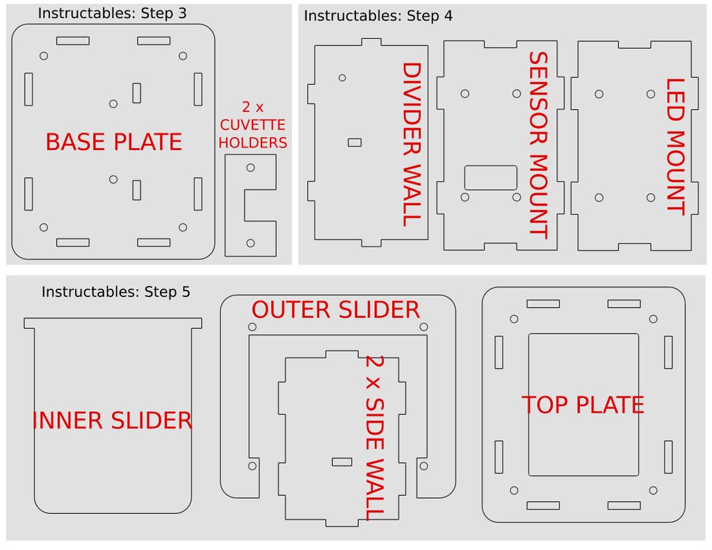 Educational colorimeter kit circuit
