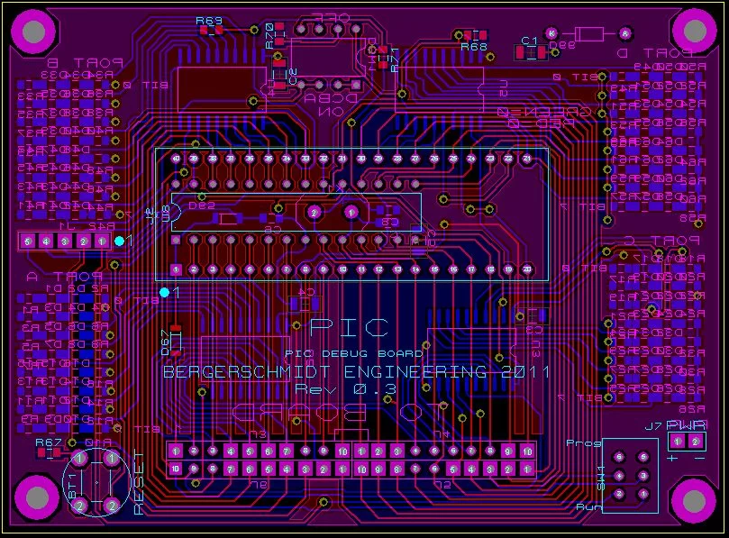 Circuit Board (PCB) PIC Debug Board